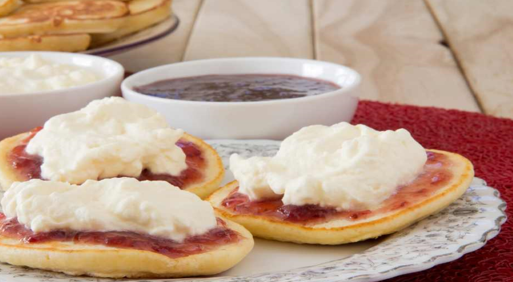 Easy Pikelets with Jam and Cream